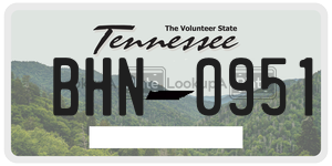 BHN0951  license plate in TN