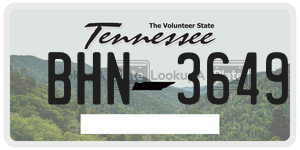 BHN3649  license plate in TN