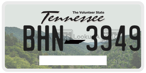 BHN3949  license plate in TN