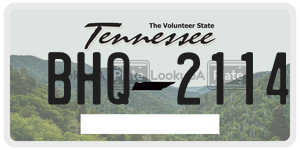 BHQ2114  license plate in TN