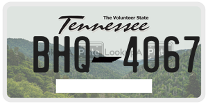 BHQ4067  license plate in TN