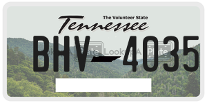 BHV4035  license plate in TN