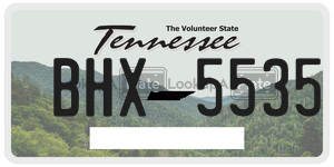 BHX5535  license plate in TN