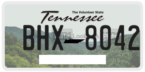 BHX8042  license plate in TN