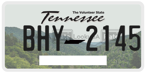BHY2145  license plate in TN