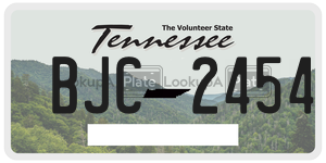 BJC2454  license plate in TN