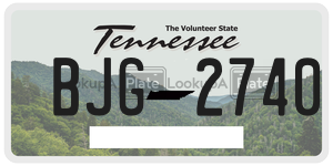 BJG2740  license plate in TN