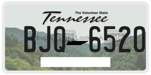 BJQ6520  license plate in TN