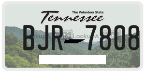 BJR7808 license plate in Tennessee