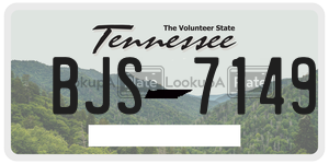 BJS7149  license plate in TN