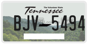 BJV5494  license plate in TN