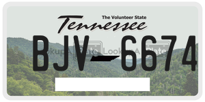 BJV6674  license plate in TN