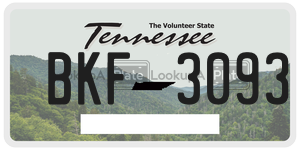 BKF3093 license plate in Tennessee