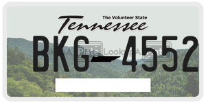 BKG4552  license plate in TN