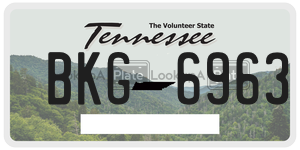 BKG6963 license plate in Tennessee