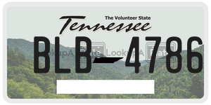 BLB4786 license plate in Tennessee
