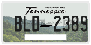 BLD2389  license plate in TN