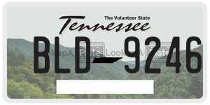 BLD9246 license plate in Tennessee