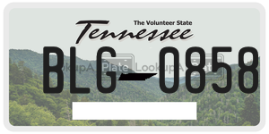 BLG0858  license plate in TN