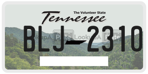 BLJ2310 license plate in Tennessee