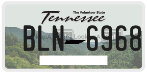 BLN6968 license plate in Tennessee