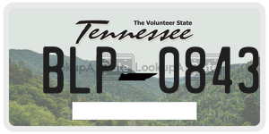 BLP0843 license plate in Tennessee