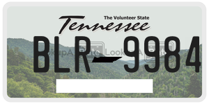 BLR9984  license plate in TN