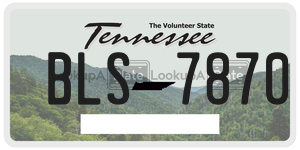 BLS7870  license plate in TN