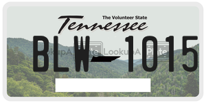 BLW1015 license plate in Tennessee