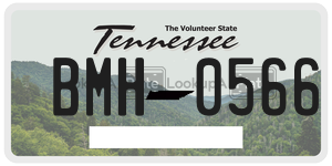 BMH0566 license plate in Tennessee