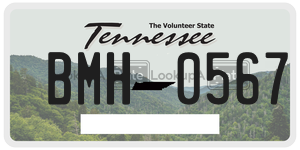 BMH0567 license plate in Tennessee