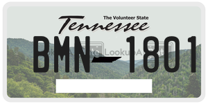 BMN1801  license plate in TN