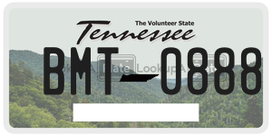 BMT0888 license plate in Tennessee