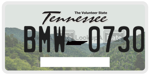 BMW0730 license plate in Tennessee
