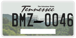 BMZ0046  license plate in TN