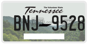 BNJ9528  license plate in TN