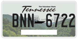 BNN6722 license plate in Tennessee