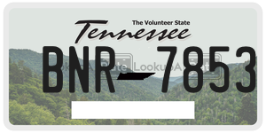 BNR7853  license plate in TN