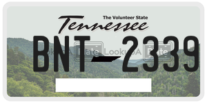 BNT2339  license plate in TN