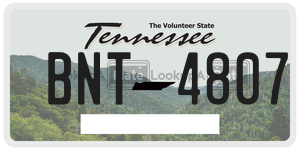 BNT4807  license plate in TN