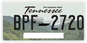 BPF2720 license plate in Tennessee