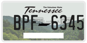 BPF6345  license plate in TN