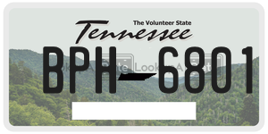 BPH6801  license plate in TN