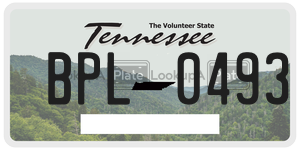 BPL0493  license plate in TN