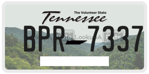 BPR7337  license plate in TN