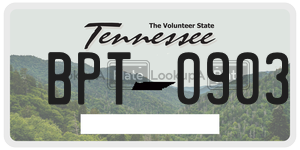 BPT0903 license plate in Tennessee