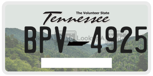 BPV4925  license plate in TN