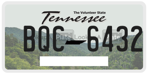 BQC6432 license plate in Tennessee