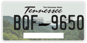 BQF9650  license plate in TN