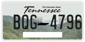 BQG4796  license plate in TN